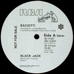 Baciotti Black Jack VINYL 12" USED