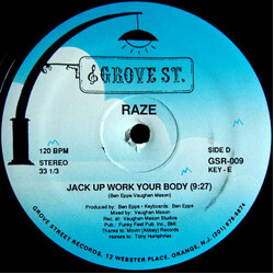 Raze Jack Up Work Your Body VINYL 12" USED
