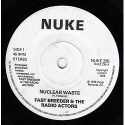 The Radio Actors Nuclear Waste USED VINYL 7INCH 45 RPM SINGLE