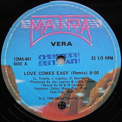 Vera (2) Love Comes Easy USED VINYL 12INCH 33 S RPM