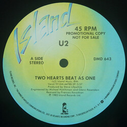 U2 Two Hearts Beat As One USED VINYL 12INCH SINGLE PROMO 45 RPM