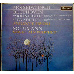 Benno Moiseiwitsch / Ludwig van Beethoven / Robert Schumann Moonlight / Les Adieux / Andante Favori / Vogel Als Prophet Vinyl LP USED