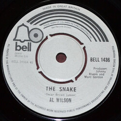 Al Wilson The Snake USED VINYL 7INCH 45 RPM SINGLE