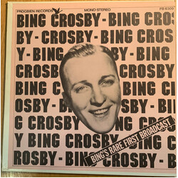Bing Crosby Bing's Rare First Broadcast Vinyl LP USED