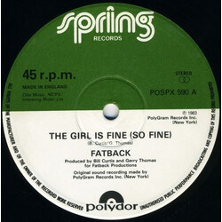 The Fatback Band The Girl Is Fine (So Fine) VINYL 12" USED
