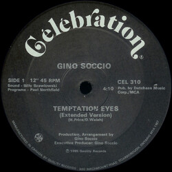 Gino Soccio Temptation Eyes USED VINYL 12INCH 45 RPM