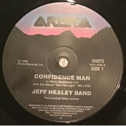 The Jeff Healey Band Confidence Man USED VINYL 7INCH 45 RPM SINGLE