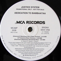 Justice System Dedication To Bambaataa VINYL 12" USED