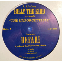 L.A.'s Own Billy The Kidd / Defari The Unforgettable / Aged Whiskey Aged Remy USED VINYL 12INCH 33 S RPM