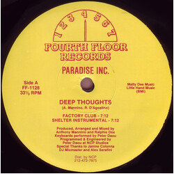 Paradise Inc. Deep Thoughts VINYL 12" USED