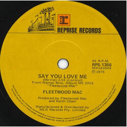 Fleetwood Mac Say You Love Me USED VINYL 7INCH 45 RPM SINGLE