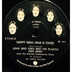 John Lennon & Yoko Ono / The Plastic Ono Band Happy Xmas (War Is Over) USED VINYL 7INCH 45 RPM SINGLE STEREO