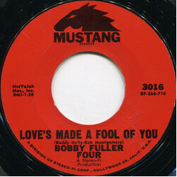 The Bobby Fuller Four Loves Made A Fool Of You USED VINYL 7INCH 45 RPM SINGLE STYRENE