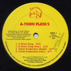 A-Town Players A-Town Drop / Twinn Production / Freak That Hoe Vinyl 12" USED