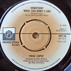 Trini Lopez Somethin' 'Bout You Baby I Like USED VINYL 7INCH 45 RPM