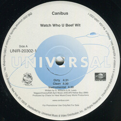 Canibus Watch Who You Beef Wit USED VINYL 12INCH PROMO