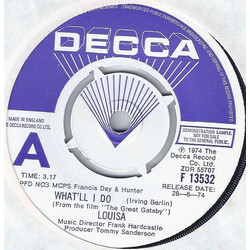 Louisa (8) What'll I Do USED VINYL 7INCH 45 RPM SINGLE PROMO