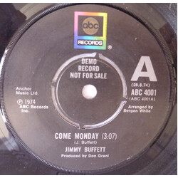 Jimmy Buffett Come Monday USED VINYL 7INCH 45 RPM SINGLE PROMO