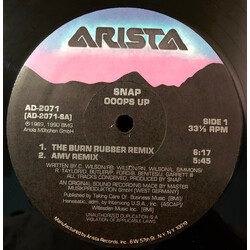 Snap! Ooops Up / Believe The Hype USED VINYL 12INCH 33 S RPM