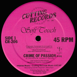 Soft Touch Crime Of Passion USED VINYL 12INCH 45 RPM