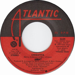 ABBA Chiquitita USED VINYL 7INCH 45 RPM SINGLE
