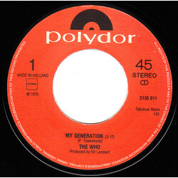 The Who My Generation / Substitute USED VINYL 7INCH REISSUE SINGLE 45 RPM