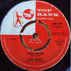Jack Scott Cool Water / It Only Happened Yesterday USED VINYL 7INCH SINGLE 45 RPM
