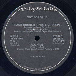 Frank Hooker & Positive People Rock Me Vinyl 12" USED