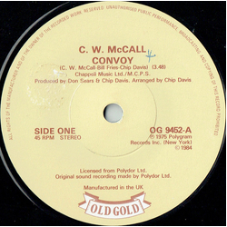 C.W. McCall Convoy / Roses For Mama Vinyl 7" USED