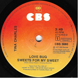 Tina Charles Love Bug / Sweets For My Sweet Vinyl 7" USED