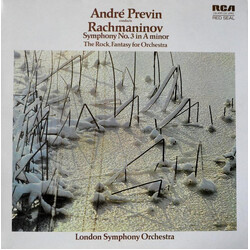 André Previn / Sergei Vasilyevich Rachmaninoff Symphony No. 3 In A Minor. / The Rock, Fantasy For Orchestra Vinyl LP USED