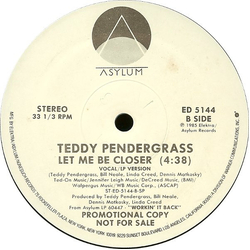 Teddy Pendergrass Let Me Be Closer Vinyl 12" USED