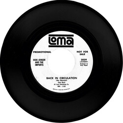 Dick Jensen And The Imports Back In Circulation / Uncle John's Good Time Band USED VINYL 7INCH 45 RPM SINGLE PROMO