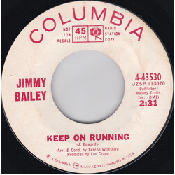 J.R. Bailey Keep On Running USED VINYL 7INCH 45 RPM SINGLE PROMO