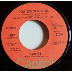 The Sweet Fox On The Run USED VINYL 7INCH SINGLE STEREO