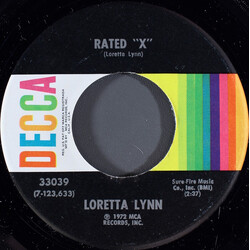 Loretta Lynn Rated "X" USED VINYL 7INCH 45 RPM SINGLE