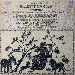 Elliott Carter Music Of Elliott Carter: Syringa, Concerto For Orchestra Vinyl LP USED