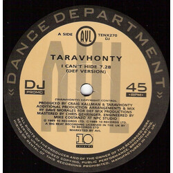 Taravhonty I Can't Hide Vinyl 12" USED