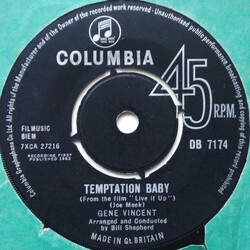 Gene Vincent Temptation Baby USED VINYL 7INCH SINGLE MONO 45 RPM