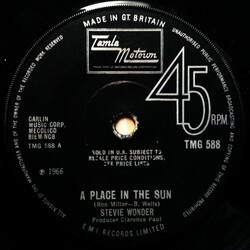 Stevie Wonder A Place In The Sun / Sylvia USED VINYL 7INCH 45 RPM SINGLE