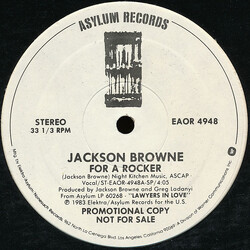 Jackson Browne For A Rocker USED VINYL 12INCH 33 S RPM PROMO