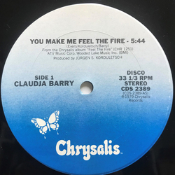 Claudja Barry You Make Me Feel The Fire / Everybody Needs Love Vinyl 12" USED