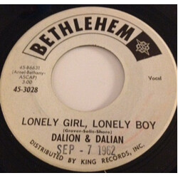 Dalion & Dalian Lonely Girl, Lonely Boy USED VINYL 7INCH 45 RPM SINGLE