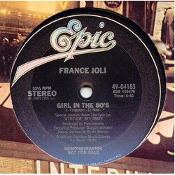 France Joli Girl In The 80's USED VINYL 12INCH 33 S RPM PROMO