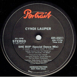 Cyndi Lauper She Bop USED VINYL 12INCH 33 S RPM PROMO