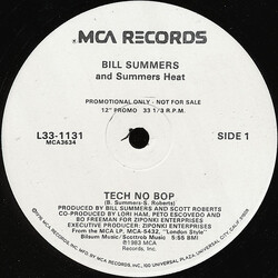 Bill Summers & Summers Heat Tech No Bop / It's Over Vinyl 12" USED