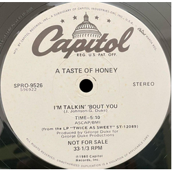 A Taste Of Honey I'm Talkin' Bout You Vinyl 12" USED