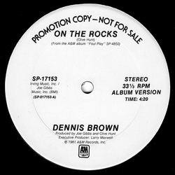 Dennis Brown On The Rocks Vinyl 12" USED