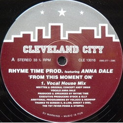Rhyme Time Productions / Anna Dale From This Moment On VINYL 12" USED