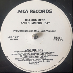 Bill Summers & Summers Heat Jam The Box / Drum Affair Vinyl 12" USED